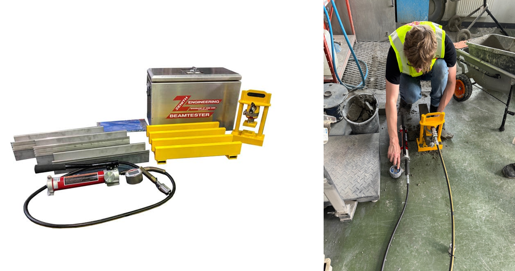 Beam end testing equipment